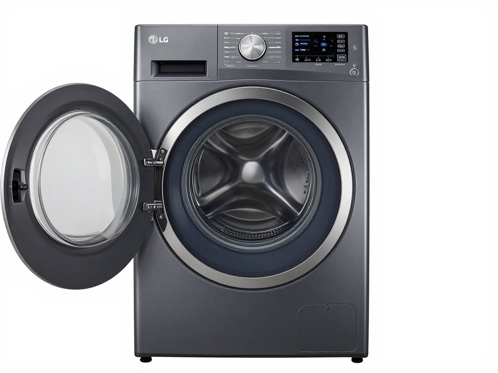 LG WM9000HVA front load washing machine with smart display