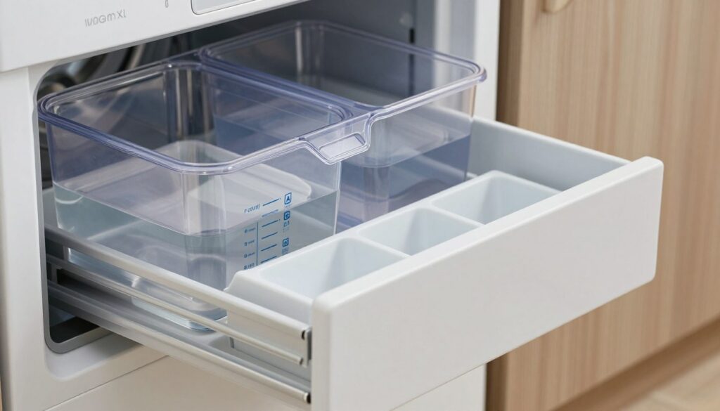 Whirlpool Load & Go dispenser system showing detergent reservoir